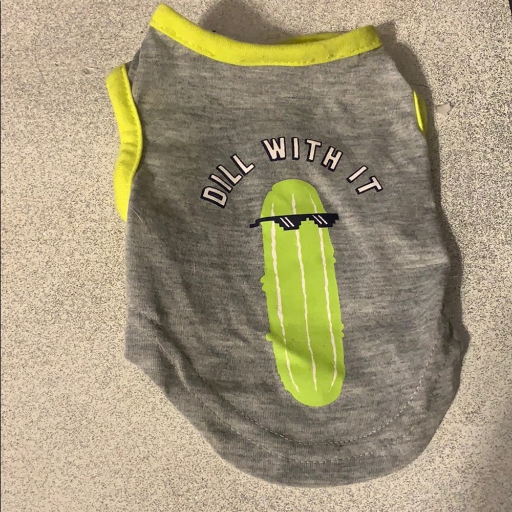 “Dill With It” pickle dog shirt
